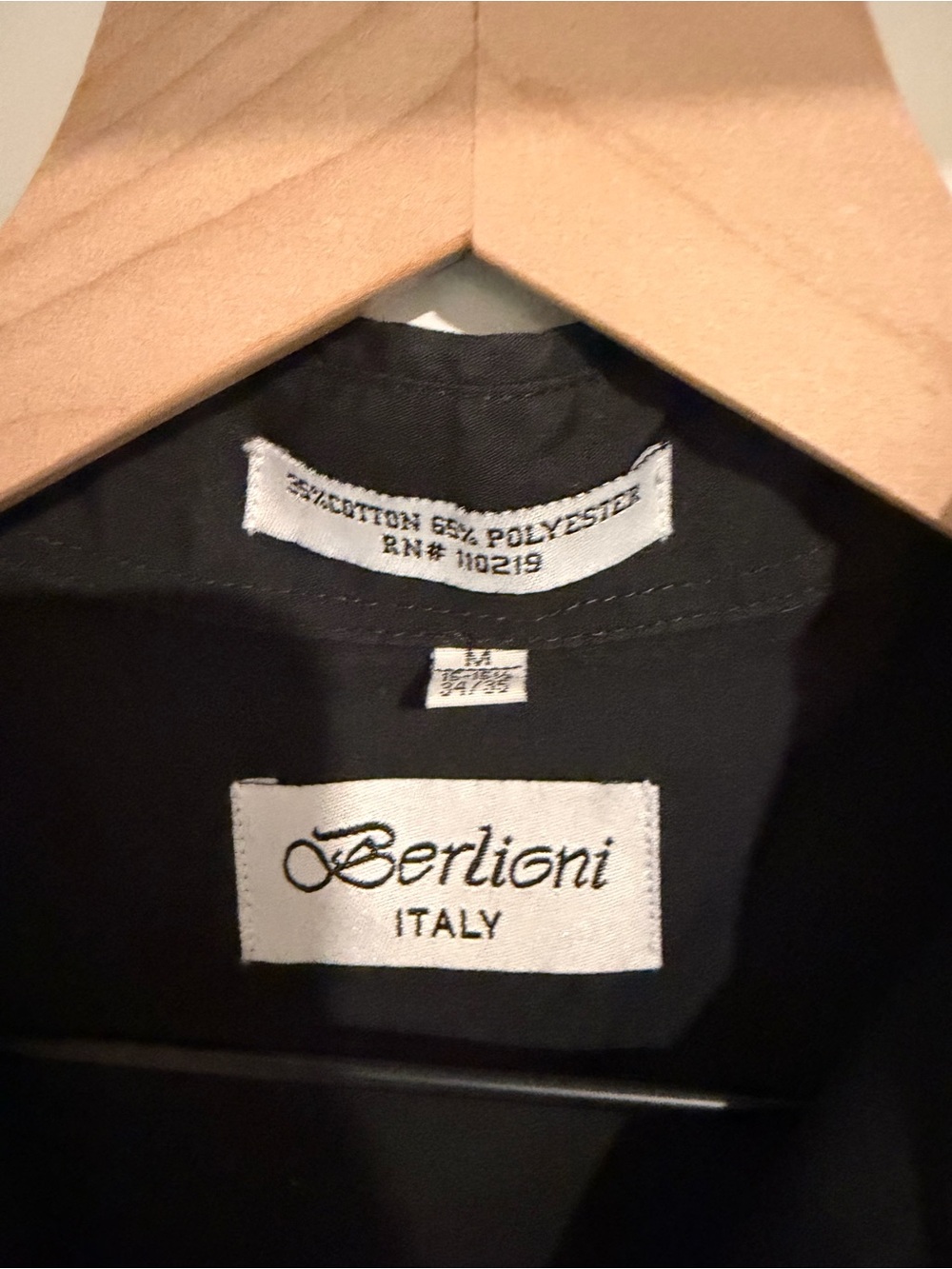 Men’s black dress shirt
